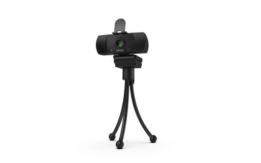 Webcam Krom Kam Full HD 1080p - Micrófono Integrado, Trípode, Tapa de Privacidad